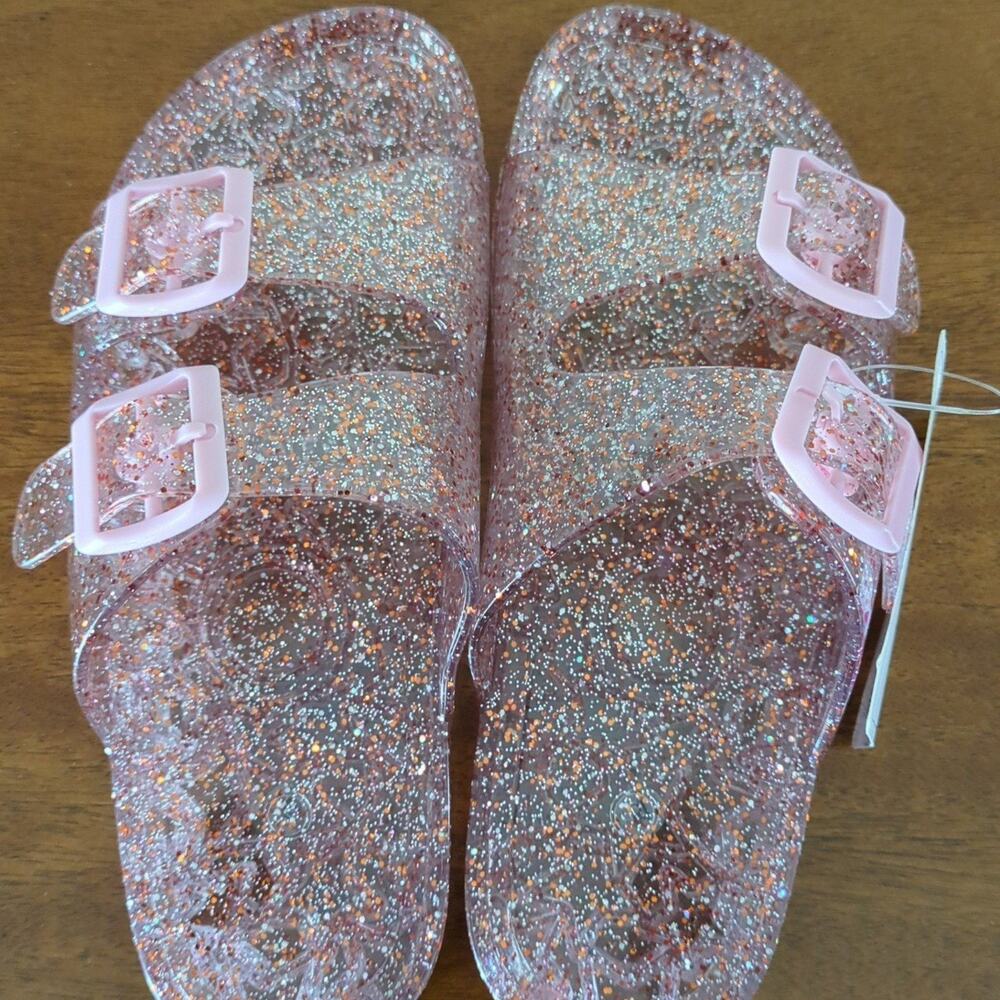 Pink glitter sandals size 2 New with tags